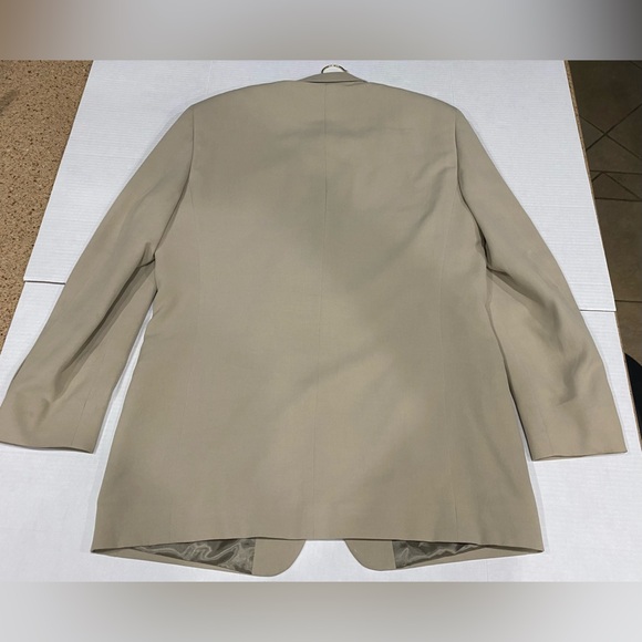 Joseph & Feiss Men's Blazer Sport Coat Size 42L Light Beige 100% Silk Jacket - Picture 2 of 11